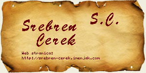 Srebren Čerek vizit kartica